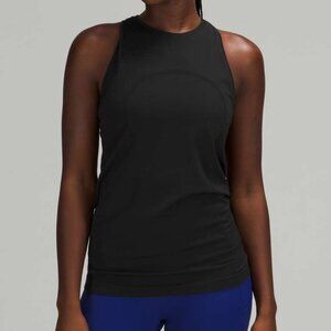 Lululemon Swiftly Tech High Neck Racerback Tank 2.0 Black  / Black Sz 8